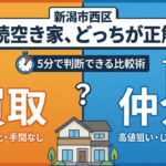 相続した西区の空き家、買取と仲介どっちが正解？5分で判断できる比較術